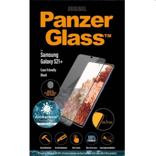 PANZERGLASS TVRDENE SKLO CASE FRIENDLY AB PRE SAMSUNG GALAXY S+ 2021, FINGERPRINT KOMP., CIERNA 7257