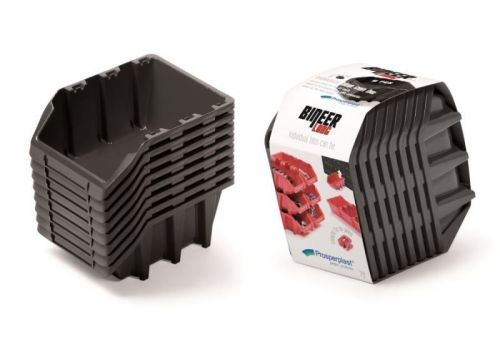 Set úložných boxů 8ks Ziron 160x98x160 černý