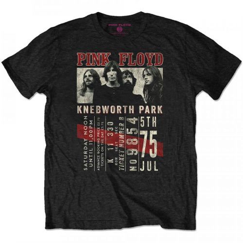 Pink Floyd - Tričko Knebworth '75 - Muž, Unisex, Čierna, L