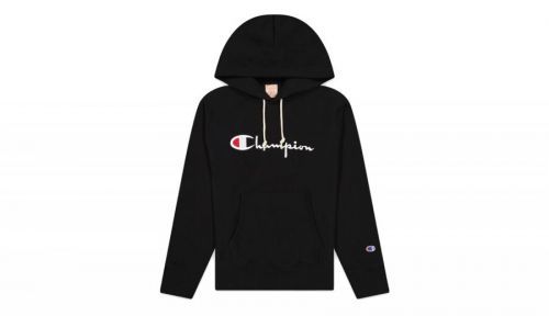 Champion Reverse Weave script Logo Hoodie čierne 114788-KK001