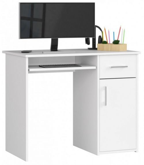 Psací stůl Pin 90 cm bílý