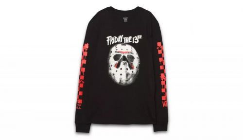 Vans x Friday the 13th Long Sleeve boyfriend t-Shirt čierne VN0A53XFZPL