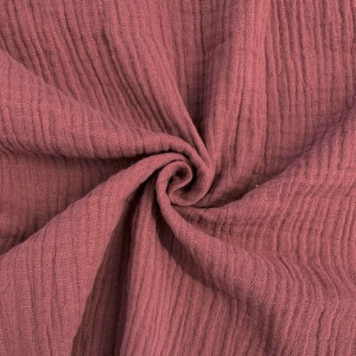 Dvojitá gázovina/mušelín mauve