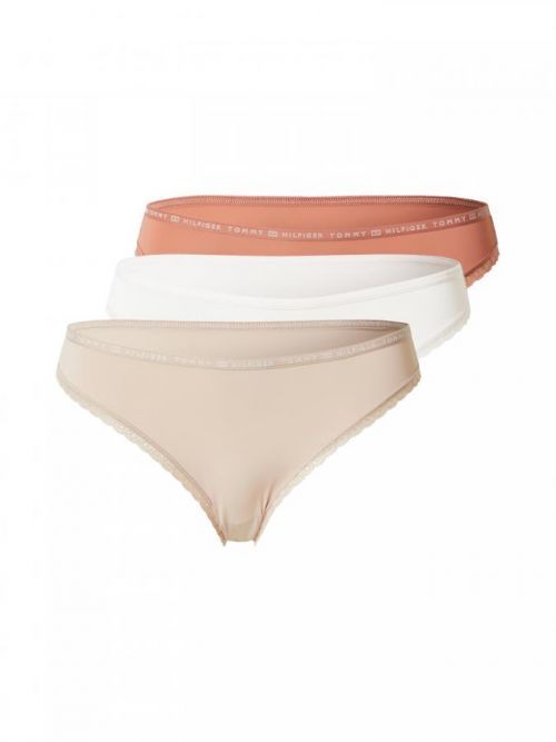 Tommy Hilfiger Underwear Nohavičky  vínovo červená / tmavošedá / biela