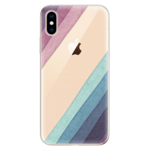 Odolné silikónové puzdro iSaprio - Glitter Stripes 01 - iPhone XS
