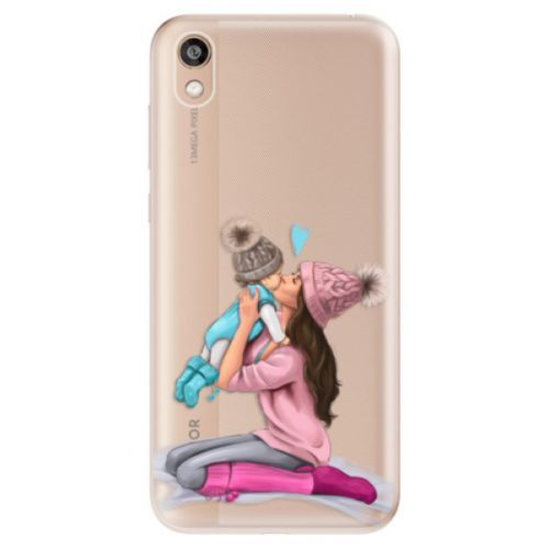 Odolné silikónové puzdro iSaprio - Kissing Mom - Brunette and Boy - Huawei Honor 8S