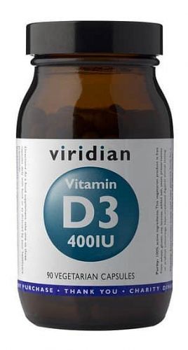 Viridian Vitamín D3 400 IU 90 kapsúl