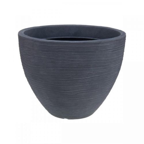 Květináč Ribbed I šedý