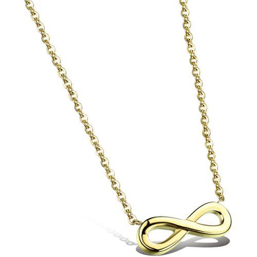 Troli Pozlátený oceľový náhrdelník Nekonečno KNS-271