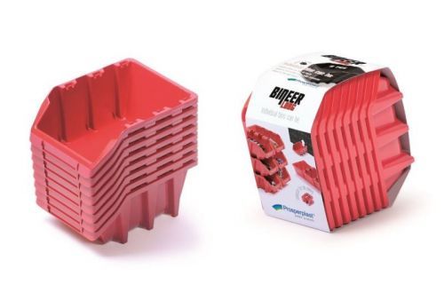 Set úložných boxů 8ks Ziron 160x98x160 červený