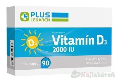 PLUS LEKÁREŇ Vitamín D3 2000 I.U.