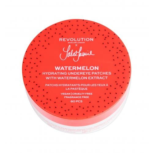 Revolution Skincare X Jake-Jamie Watermelon 60 ks maska na oči na veľmi suchú pleť; na dehydratovanu pleť; na opuchy a kury pod očami; Cruelty free