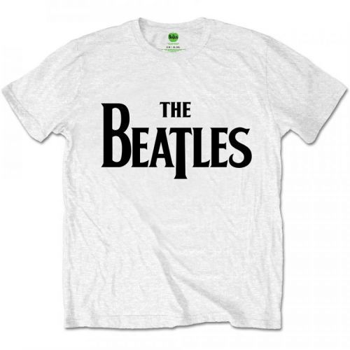 The Beatles - Tričko Drop T Logo - Muž, Unisex, Biela, XL