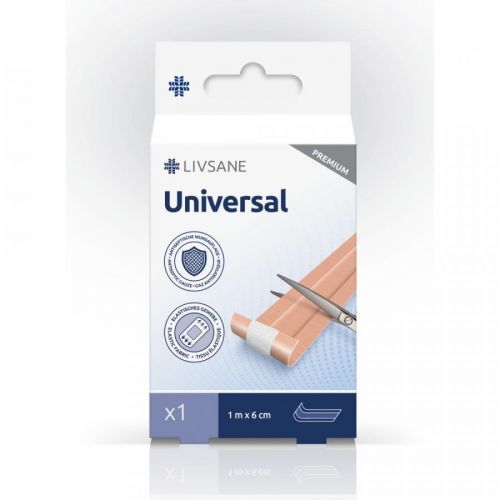 LIVSANE Náplasť univerzálna PREMIUM pás (1 m x 6 cm) 1x1 ks