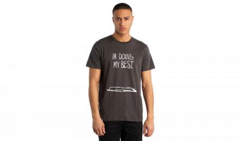 Dedicated T-shirt Stockholm Doing My Best Charcoal x CDR hnedé 18027