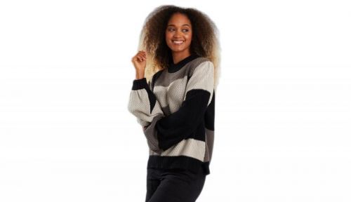 Dedicated Sweater Knitted Rutbo Blocks Grey šedé 19021