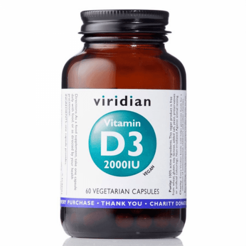 Viridian Vitamín D3 2000 IU 60 kapsúl