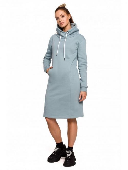 M619 Hight collar chunky knit dress  EÚ S. agáve