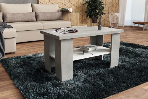 Konferenčný stolík Olga betón/biely