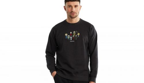 Dedicated Sweatshirt Malmoe Peanuts Friends Charcoal čierne 18827
