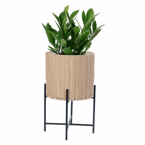 Květináč, hnědá / černá, TEKOM