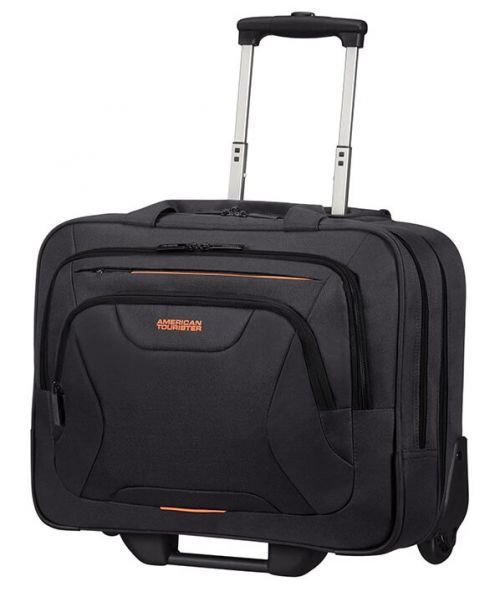 American Tourister AT WORK ROLLING TOTE 15.6'' Black/Orange
