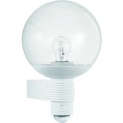 Vonkajšie nástenné osvetlenie s PIR senzorom Steinel L 400 611118, E27, 60 W, plast, biela