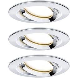 Vstavané svietidlo do kúpeľne - LED Paulmann Nova Plus 93684, 20.4 W, sada 3 ks, chróm