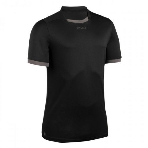 Pánsky dres na ragby R100 čierno-sivý
