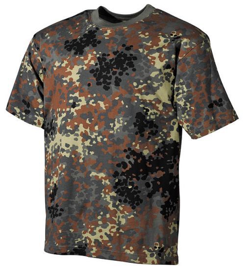 Triko s krátkym rukávom MFH US - flecktarn, XL