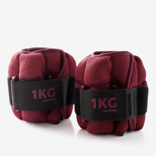 ČINKY NA FITNESS 1 KG BORDOVÉ