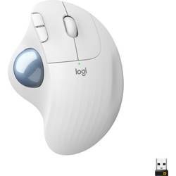 Optická ergonomická myš Logitech M575 910-005870, ergonomická, tlačidlá myši, s guľovým ovládačom, biela