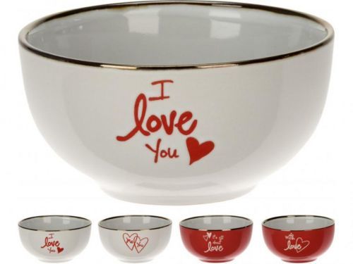 Miska 475ml Love rôzne farby a motívy