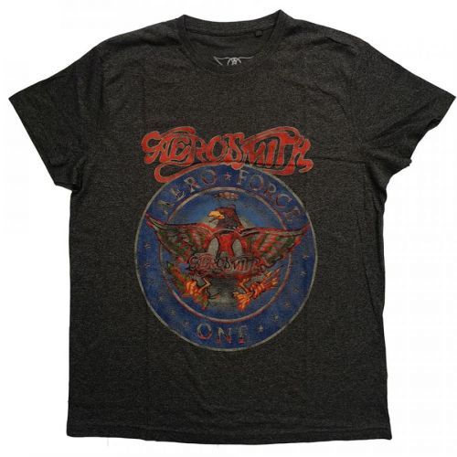 Aerosmith - Tričko Aero Force - Muž, Unisex, Šedá/Čierna, XL