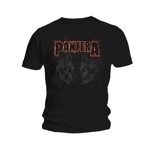 Pantera - Tričko Watermarked Skulls - Muž, Unisex, Čierna, XXL