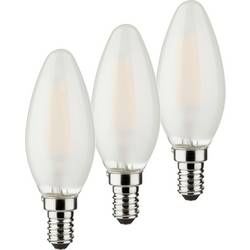 LED žiarovka Müller-Licht 400292 E14, 4 W = 40 W, teplá biela, tvar sviečky, 3 ks