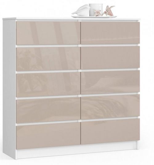 Komoda Kuba 120 cm biela/cappuccino