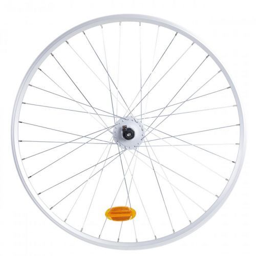 28-palcové pred. koleso mest. bicykla, dvojstenný ráfik, v-brake quick release