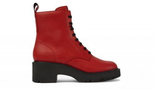 Camper Milah Lace-Up Red Boots červené K400577-004