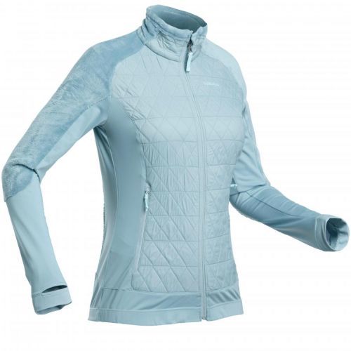 Dámska hrejivá turistická mikina SH900 X-Warm Hybrid