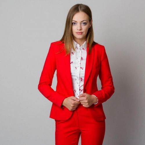 Dámske sako červenej farby 11161