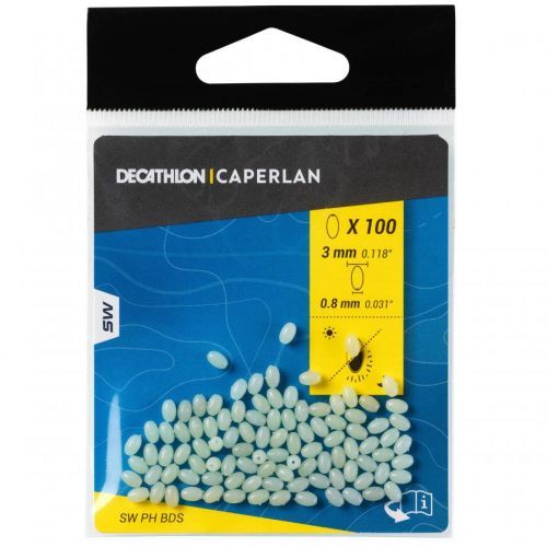 Tvrdý fosforeskujúci korálik 3 mm na lov technikou surfcasting