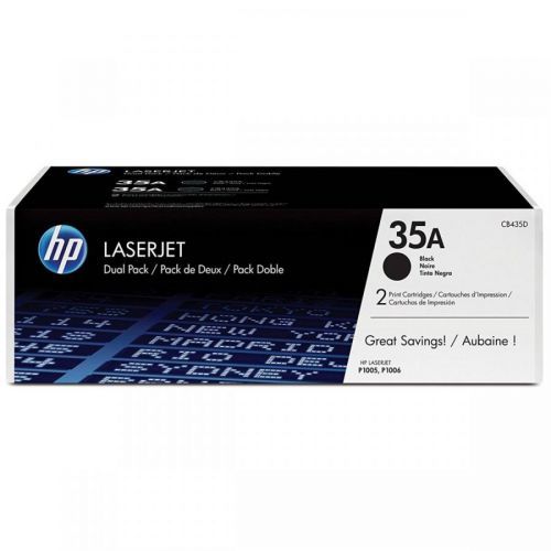 HP originál toner CB435AD, black, 3000 (2x1500)str., HP 35A, HP LaserJet P1005, 1006, dual pack, 2ks
