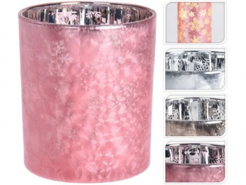 Svietnik sklo 8cm rôzne farby