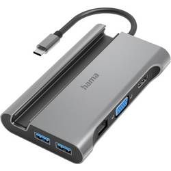 USB-C ™ (USB 3.1) MultiPort húb Hama 7 portů, 70 mm, sivá