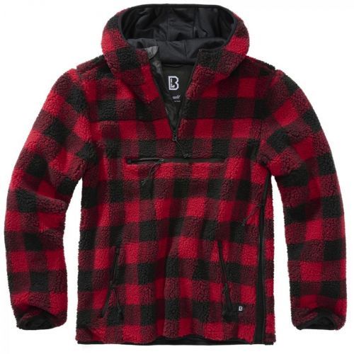 Bunda fleecová Brandit Teddyfleece Worker Pullover - červená, 5XL