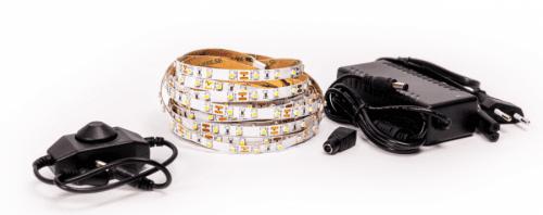 LED Solution LED pásik 4,8W / m 12V bez krytia IP20 5 metrov + adaptér 36W + manuálny stmievač Farba svetla: Extra teplá biela 071032_05306_06102