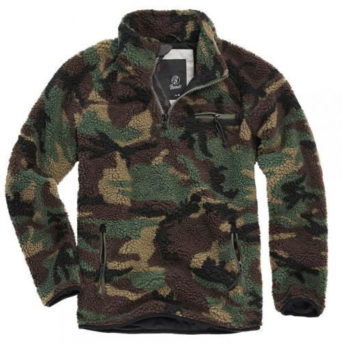 Bunda fleecová Brandit Teddyfleece Troyer - woodland, XXL