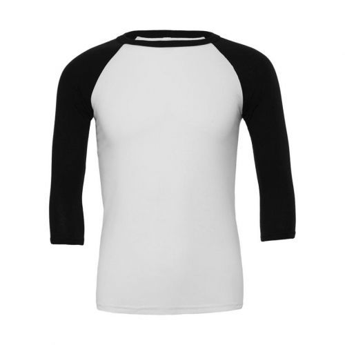 Tričko Bella Triblend Baseball 3/4 - biele-čierne, XS