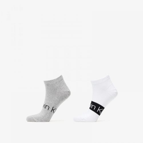 Calvin Klein Sneaker Socks (2-Pack) White/ Grey